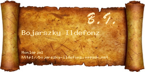 Bojarszky Ildefonz névjegykártya
